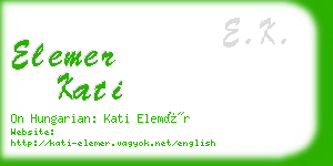 elemer kati business card